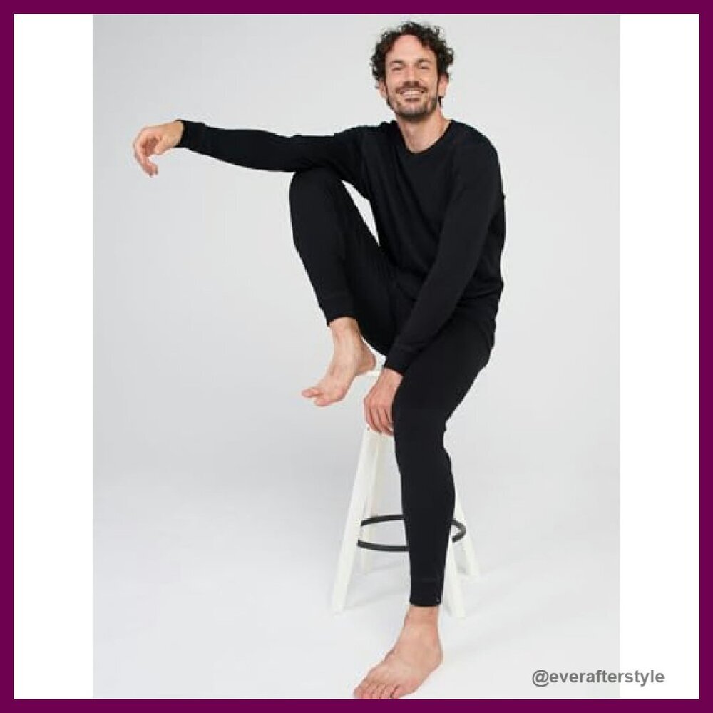 Men's Merino Wool Thermal Underwear Set Lightweight Midweight Base Layer - Picture 4 of 8